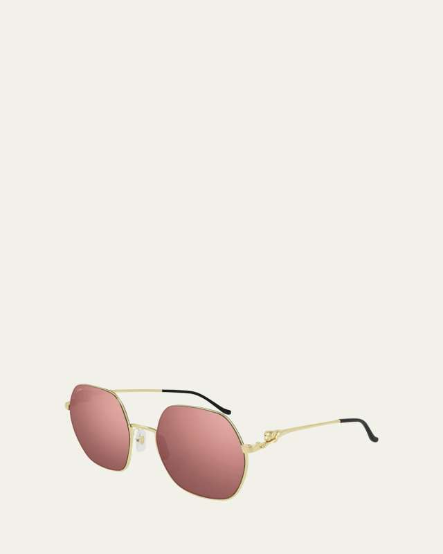 Oversized Round Metal Sunglasses